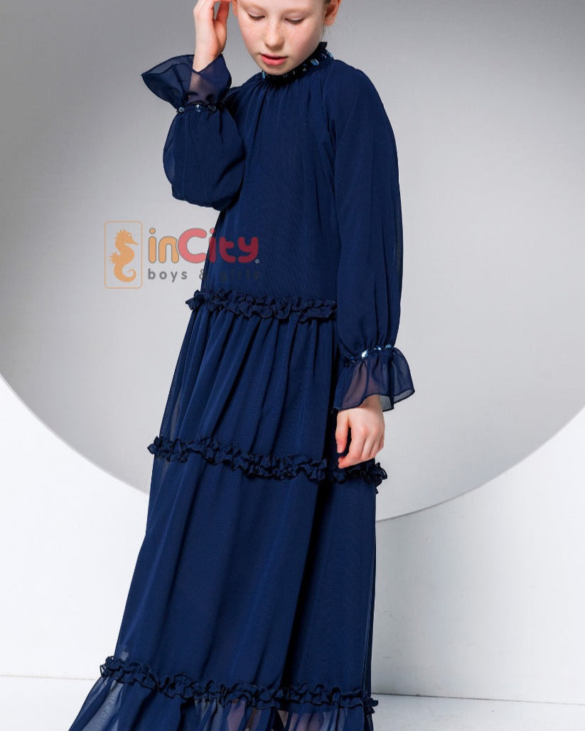 Navy Whisper Dress